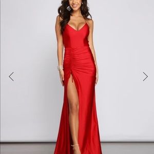 WHITNEY FORMAL HIGH-SLIT MERMAID DRESS